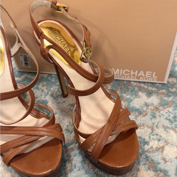 Michael Kors Shoes - Michael Kors Brown Strappy Heels